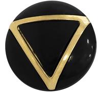 AERZETIX - C74304 - Juego de 10 Botones de cola para coser Ø21.5mm 34L L34 con motivo "triángulo" - apertura 3x4mm - color negro, oro - en plástico - mercería costura