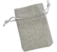 AERZETIX - C74349 - Juego de 6 bolsitas en yute cáñamo 7 x 10cm con cordón de sujeción - fibras naturales - color gris