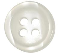 AERZETIX - C74860 - Juego de 10 Botones de coser redondos Ø11.5x3.5mm con borde de 4 agujeros L18 18L - diámetro de apertura 1.8mm - en plástico - color blanco transparente - mercería costura