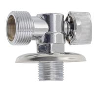AERZETIX - C74963 - Válvula de parada en ángulo especial para lavadora 1/2"x3/4" con roseta - en latón - acabado niquelado - grifo de agua sanitario racor lavabo baño cocina