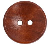 AERZETIX - C75042 - Juego de 10 Botones redondos de madera 20x4.5mm con 2 agujeros - color madera oscura - diámetro de apertura 2mm - mercería costura hecho a mano artesanía