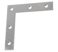 AERZETIX - C76199 - Juego de 12 escuadras de fijación en forma de ''L'' 100x100x20x1.8mm planos perforados con 5 agujeros - en acero galvanizado - placa de unión en ángulo recto