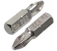 AERZETIX - C77187 - Juego de 20 puntas de atornillar PZ2 x 25mm - para portapuntas extensión de 6 lados - accionamiento hexagonal - en acero