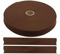AERZETIX - C77537 - Rollo de cinta galón de poliéster 50 metros x 15mm - color marrón - pasamanería ropa cojines edredones