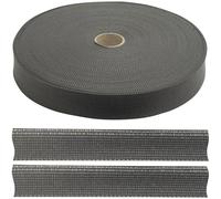 AERZETIX - C77548 - Rollo de cinta galón de poliéster 50 metros x 20mm - color gris oscuro - pasamanería ropa cojines edredones