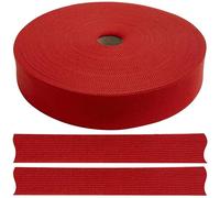 AERZETIX - C77552 - Rollo de cinta galón de poliéster 50 metros x 25mm - color rojo - pasamanería ropa cojines edredones