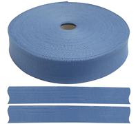 AERZETIX - C77560 - Rollo de cinta galón de poliéster 50 metros x 25mm - color azul claro - pasamanería ropa cojines edredones