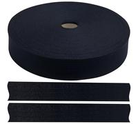 AERZETIX - C77562 - Rollo de cinta galón de poliéster 50 metros x 25mm - color azul oscuro - pasamanería ropa cojines edredones