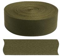 AERZETIX - C77635 - Cinta galón sarga de espiga 9 metros x 25mm - en 80% algodón y 20% poliéster - color khaki