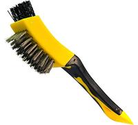 AERZETIX - Cepillo de alambre de Hierro y Plástico 2 en 1 con raspador - Longitud 210mm - Raspador Metálico de Mano - Mango de plástico bimaterial - Limpieza/Decapado/Pintura/Óxido/Raspado - C45947