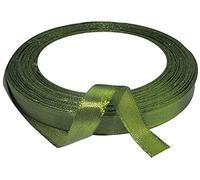 AERZETIX - Cinta de raso satén decorativa brillante fina - 10mm x 22 metros - oliva - proyectos creativos coser arte embalaje regalos fiesta cumpleaños - C50204