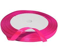 AERZETIX - Cinta de raso satén decorativa brillante fina - 6mm x 22 metros - rosa neón - proyectos creativos coser arte embalaje regalos fiesta cumpleaños - C50447