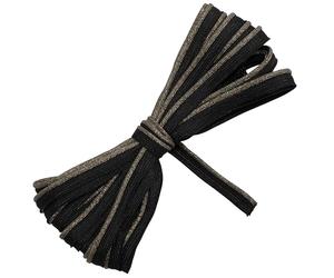 AERZETIX - Cinta galón decorativо con ribete 4.5 metros x 10 mm - en poliéster - color negro y dorado con efecto metalizado - para costura manualidades decoración proyectos creativos