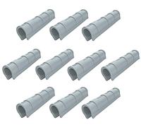 AERZETIX - Juego de 10 abrazaderas de sujeción para tubos 3/4'' 24mm para invernadero - clips de fijación para lona/película de invernadero de jardín - longitud 155mm - plástico - C51150