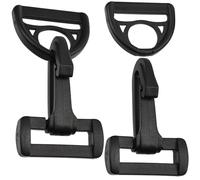 AERZETIX - Juego de 10 Mosquetones de enganche rápido con gancho + 10 bucles para correa | pasador 30mm | para artesanía bolso mochila proyectos de costura | color negro | en plástico