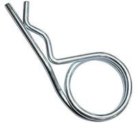 AERZETIX - Juego de 10 Pasadores Beta Doble Espira Ø2.5x56mm - Pasador de Seguridad - Pasador de Enganche Rápido - DIN 11024 - C48210 - Acero Galvanizado - Color Plata
