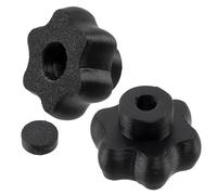 AERZETIX - Juego de 10 pomos de apriete M6 con forma de estrella para tornillos y tuercas hexagonales | bloqueo fijación ajuste mobiliario técnico trípode | de plástico negro