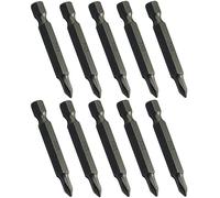 AERZETIX - Juego de 10 Puntas Largas de Atornillado PH1x50mm 1/4'' para Destornillador y tornillo de cruz con Huella Phillips PH1 - Ferretería/Herramienta manual - Acero S2 - C45876