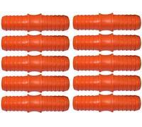 AERZETIX - Juego de 10 Racores de Reparación Acanalado 3/4'' x 3/4'' - Empalme de Reparación Manguitos para Manguera de Jardín - en Plástico - 19mm
