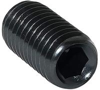 AERZETIX - Juego de 10 - Tornillo de Bloqueo/Apriete Hueco de extremo plano - Punta sin cabeza - Hexagonal/Allen 6 lados M10x20 - Cuerpo cilíndrico - Bricolaje - Acero - DIN 913 BI - Negro - C45363