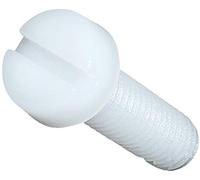 AERZETIX - Juego de 10 - Tornillo de Poliamida/Nylon M6x20 - Rosca métrica - Cabeza Cilíndrica/Ranurado/Plano/Redondo - Aislante - Bricolaje - Renovación - DIN 84 - C45323