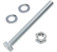 AERZETIX - Juego de 10 tornillos de cabeza hexagonal M10x100 mm + 20 arandelas M10x20 mm + 10 tuercas hexagonales M10 para bricolaje y fijación ligera | acero