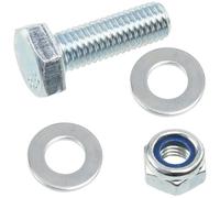 AERZETIX - Juego de 10 tornillos de cabeza hexagonal M10x30 mm + 20 arandelas + 10 tuercas hexagonales autoblocantes M10 | para bricolaje y fijación ligera | en acero