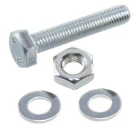 AERZETIX - Juego de 10 tornillos de cabeza hexagonal M10x55 mm + 20 arandelas M10x20 mm + 10 tuercas hexagonales M10 para bricolaje y fijación ligera | acero
