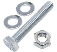 AERZETIX - Juego de 10 tornillos de cabeza hexagonal M10x60 mm + 20 arandelas M10x20 mm + 10 tuercas hexagonales M10 para bricolaje y fijación ligera | acero