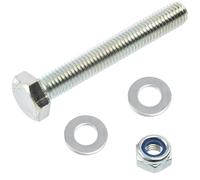 AERZETIX - Juego de 10 tornillos de cabeza hexagonal M10x70 mm + 20 arandelas + 10 tuercas hexagonales autoblocantes M10 | para bricolaje y fijación ligera | en acero