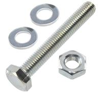 AERZETIX - Juego de 10 tornillos de cabeza hexagonal M10x70 mm + 20 arandelas M10x20 mm + 10 tuercas hexagonales M10 para bricolaje y fijación ligera | acero