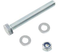 AERZETIX - Juego de 10 tornillos de cabeza hexagonal M10x80 mm + 20 arandelas + 10 tuercas hexagonales autoblocantes M10 | para bricolaje y fijación ligera | en acero