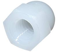 AERZETIX - Juego de 10 - Tuercas ciegas/Tuerto/Capuchón de Poliamida/Nylon - Hexagonal 6 lados - Cabeza abovedada/Hueca - Rosca M6 Métrica Hembra - Blanco - C45744