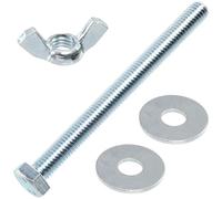 AERZETIX - Juego de 10 tuercas de mariposa M8 + 20 arandelas planas anchas M8 + 10 pernos de cabeza hexagonal M8x90 mm - acero