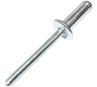 AERZETIX - Juego de 100 remaches ciegos estándar Ø4.8x13mm aluminio/acero - DIN 7337 A - remache pop con ruptura de vástago - C48295