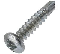 AERZETIX - Juego de 100 - Tornillo para chapa Autoperforante - Cabeza cilíndrica abombada - Ø3.9x19mm - DIN 7504 N - Acero galvanizado - Huella Cruciforme - Bricolaje - Renovación - C44713