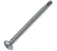 AERZETIX - Juego de 100 - Tornillo para chapa Autoperforante - Cabeza cilíndrica abombada - Ø4.8x60mm - DIN 7504 N - Acero galvanizado - Huella Cruciforme - Bricolaje - Renovación - C44736