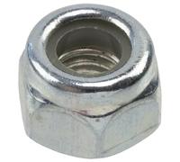 AERZETIX - Juego de 100 Tuercas autoblocantes M4x0.7mm hexagonales con rosca métrica - en acero galvanizado - color plata - alta resistencia para montaje fijación general