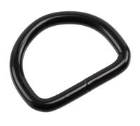 AERZETIX - Juego de 12 anillos en D Ø3 mm | paso de cinta de 20 mm | de metal color negro | accesorio para mercería bolsas proyectos de manualidades creaciones textiles