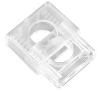 AERZETIX - Juego de 12 bloqueo cordones cuadrados con resorte de 1 agujero - tope cierre cordón - stoppers para cordones - apertura 10mm - en plástico - color blanco transparente