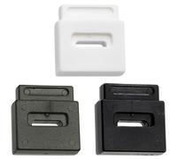 AERZETIX - Juego de 12 Tope cordones cuadrados - bloqueo de cordón con resorte y 1 agujero - cierre de cordón - apertura 13x4mm - color blanco negro verde oscuro - en plástico