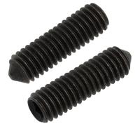 AERZETIX - Juego de 12 Tornillos sin Cabeza M3x10mm Punta Cónica - Huella Hueca Hexagonal HEX1.5 a 6 Lados - en Acero - Color Negro