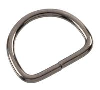 AERZETIX - Juego de 14 anillas en forma de “D” media luna Ø2 mm | de metal color grafito | pasador cinta 16 mm | para confección de bolsos, accesorios, proyectos artesanales textiles