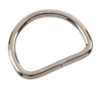 AERZETIX - Juego de 14 anillas en forma de “D” media luna Ø2 mm | de metal color plata | pasador cinta 16 mm | para confección de bolsos, accesorios, proyectos artesanales textiles