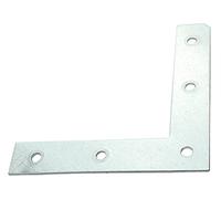 AERZETIX - Juego de 15 - Escuadras de fijación planas perforadas - 100x100x20x2mm - en acero galvanizado - forma ''L'' - placa de unión en ángulo recto - C50329