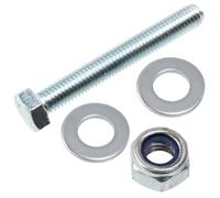 AERZETIX - Juego de 15 tornillos de cabeza hexagonal M8x60 mm + 30 arandelas + 15 tuercas hexagonales autoblocantes M8 | para bricolaje y fijación ligera | en acero