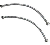 AERZETIX - Juego de 2 - Manguera de conexión flexible - 400mm - 1/2" hembra - 3/8" hembra - grifo monomando sanitario cocina baño fontanería - C50993