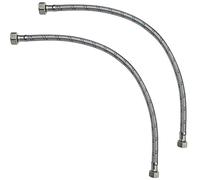 AERZETIX - Juego de 2 - Manguera de conexión flexible - 500mm - 1/2" hembra - 3/8" hembra - grifo monomando sanitario cocina baño fontanería - C50994