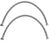AERZETIX - Juego de 2 - Manguera de conexión flexible - 600mm - 1/2" hembra - 3/8" hembra - grifo monomando sanitario cocina baño fontanería - C50995