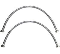 AERZETIX - Juego de 2 - Manguera de conexión flexible - 600mm - 1/2" hembra/hembra - grifo monomando sanitario cocina baño fontanería - C50984
